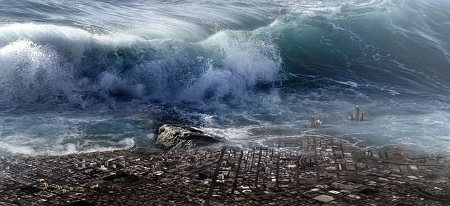 The Image Depicting Tsunami